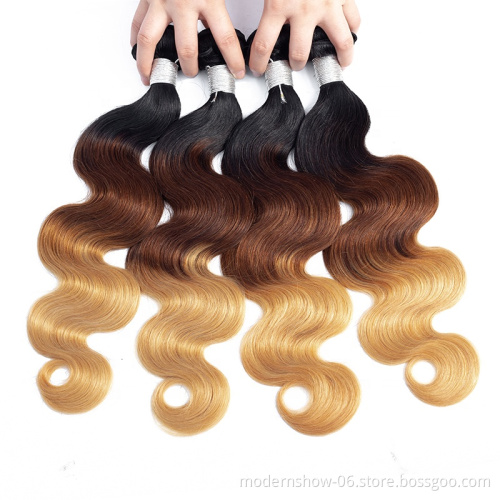 26 28 30 inch Brazilian body wave hair, 3 bundle Brazilian hair ombre 1b 4 27 with closure, brazilian hair bundles with closure